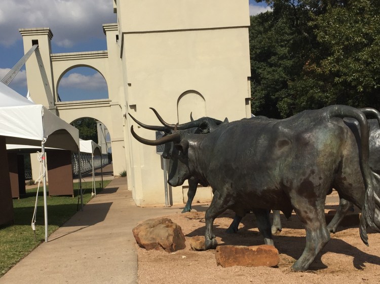 Waco, Texas- nickle a head to cross the bridge over the Brazos.