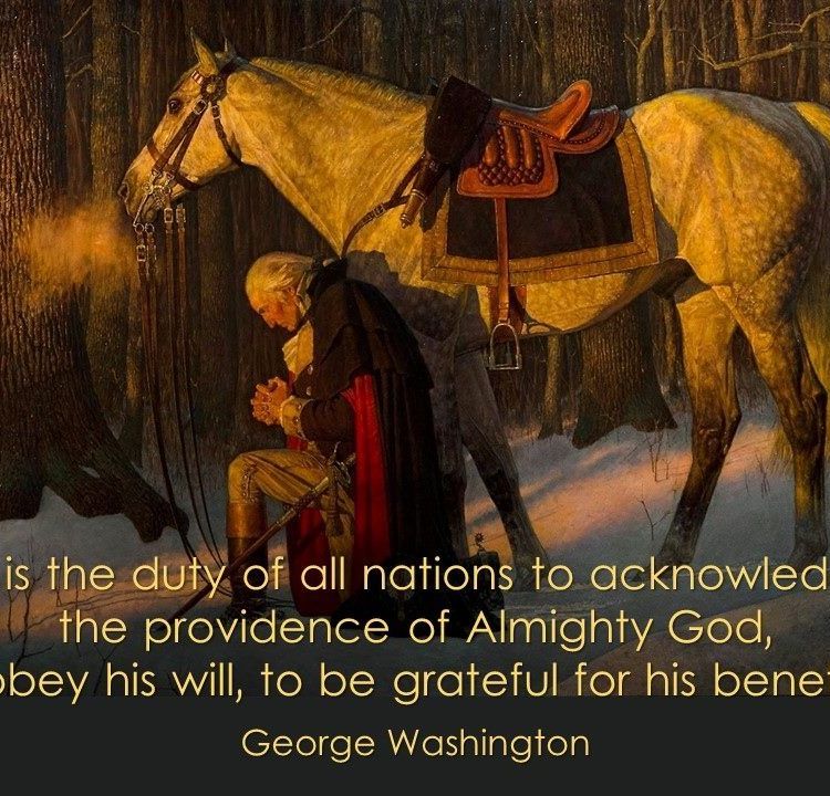 George Washington prays for guidance