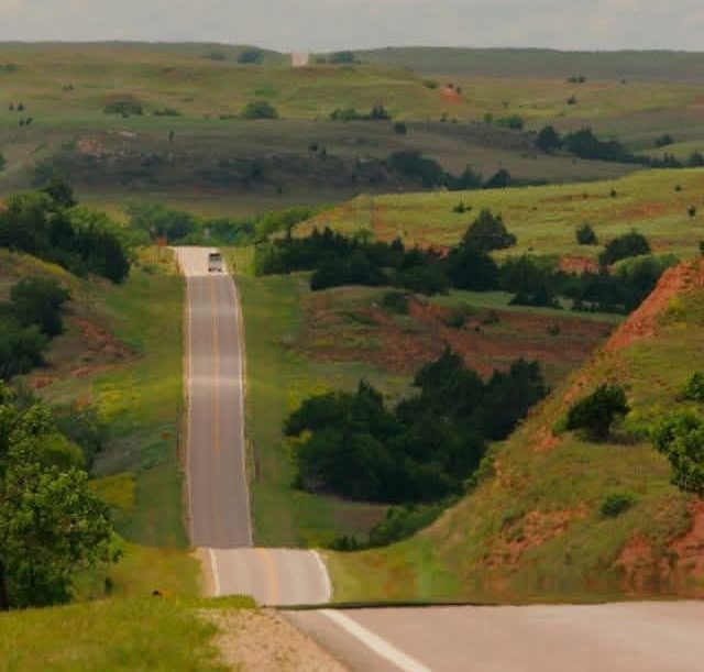 hwy. leading west from medicine lodge, ks